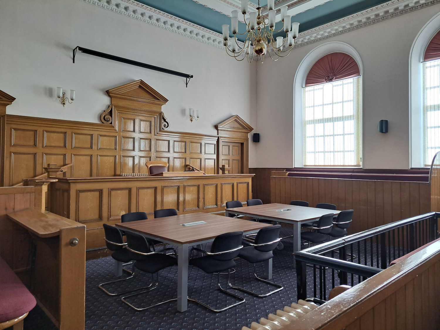 Court Room View Looking Towards Jury Benchs
