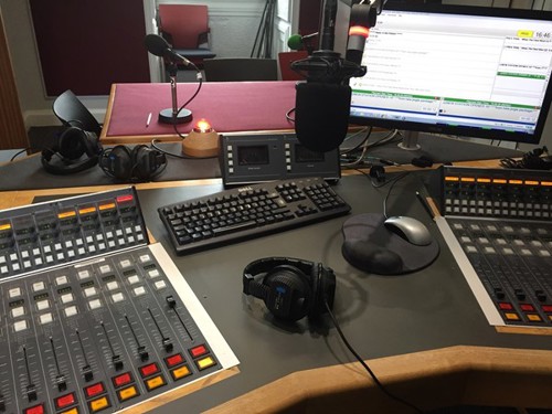 Radio mixing desk used by DJs of Radio One