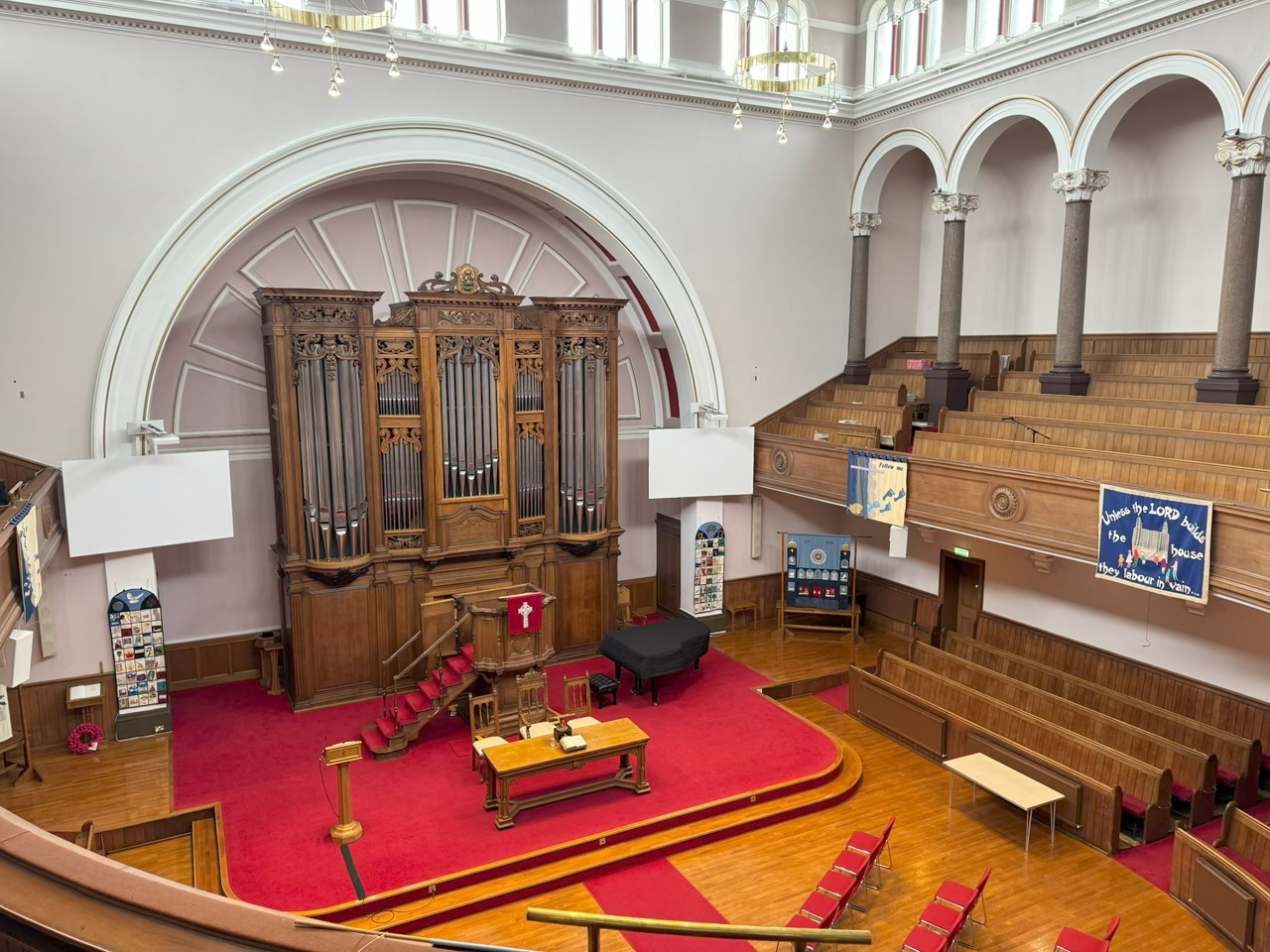 Palmerston Place Church Interior With Organ