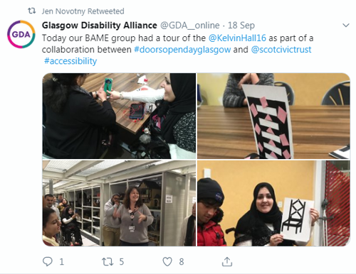 Glasgow Disability Alliance Instagram post