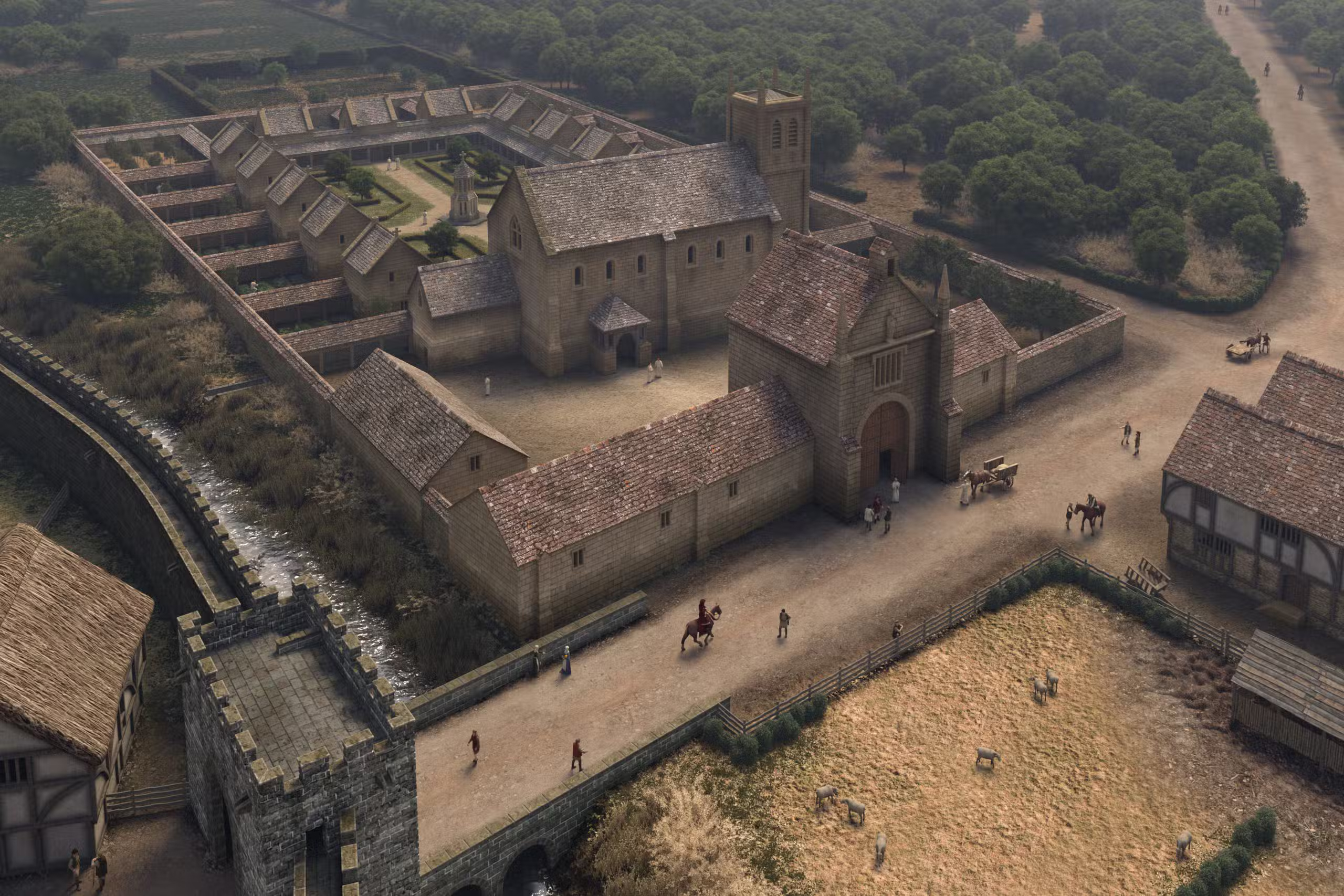 Artistic Impression Of Perth Charterhouse ©Simon Edwards