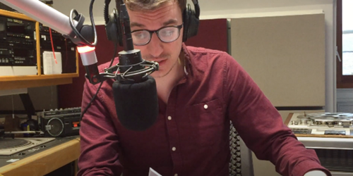 BBC Radio Orkney Broadcaster in radio studio