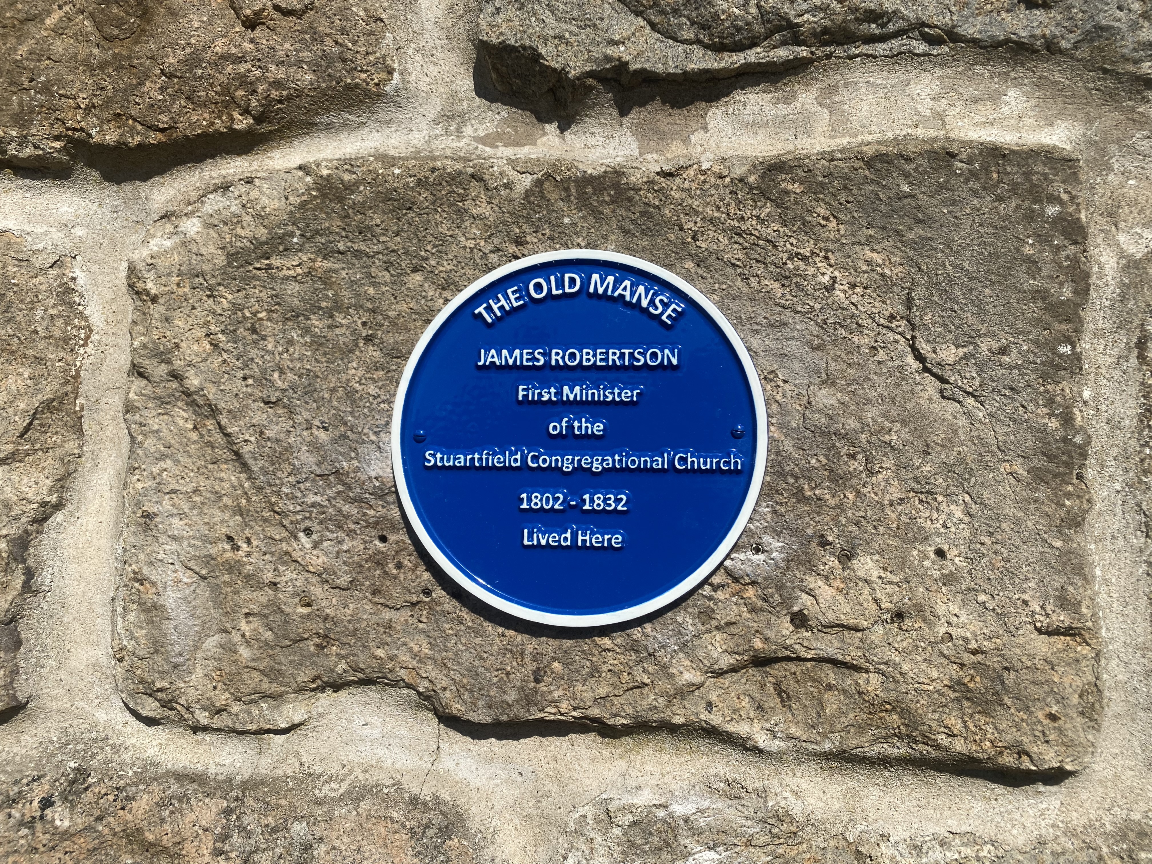 B The Old Manse Stuartfield New Heritage Plaque