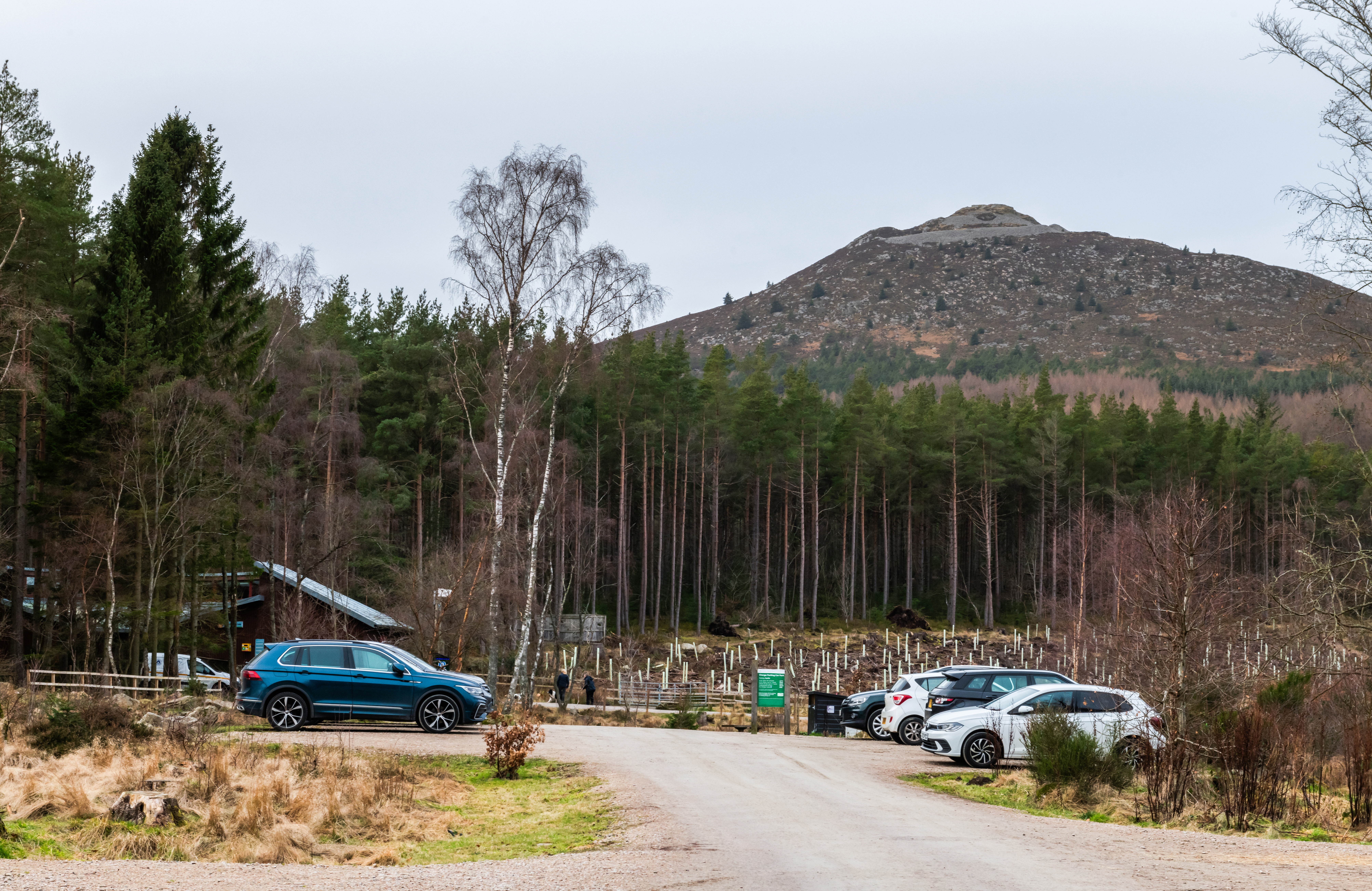 Bennachie Visitor Centre With Mither Tap Bennachie