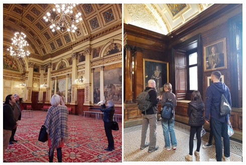 Polish tour of the Glasgow City Chambers Banqueting Hall and the Portrait Gallery