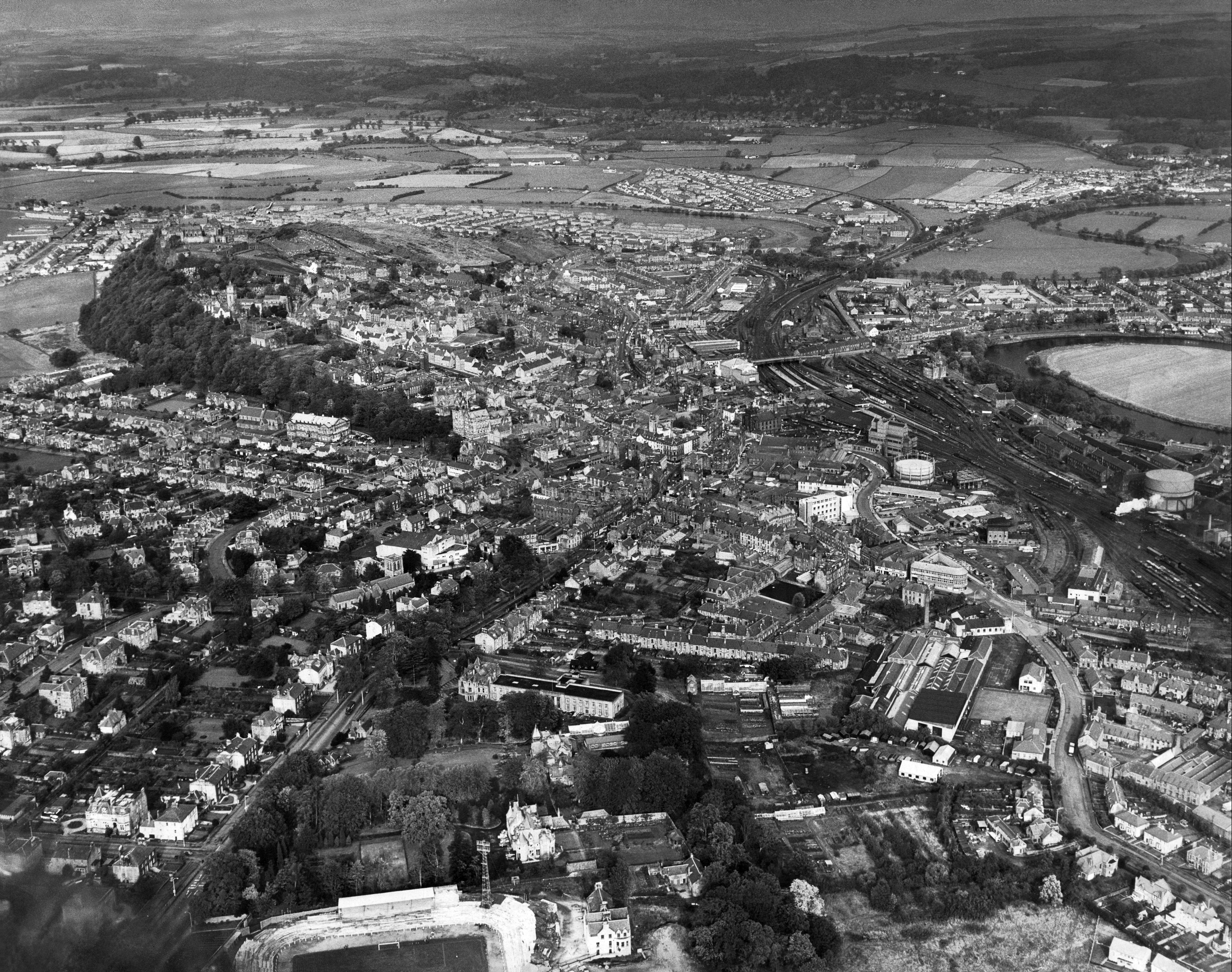 Stirling Council Archives Pic 1960 A1716 Aerial Photograph Stirling 1960 (1)