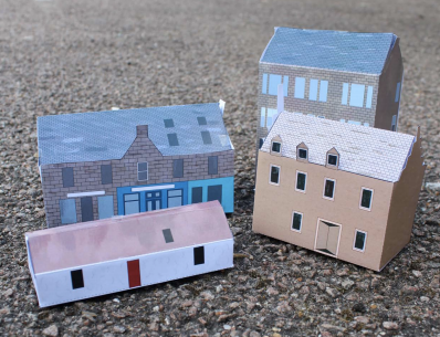 Paper models of buildings