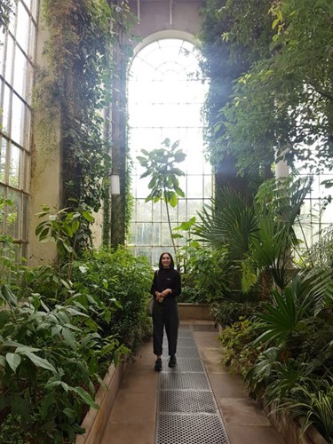 Sophie, YAP member for Glasgow, exploring the Botanic Gardens